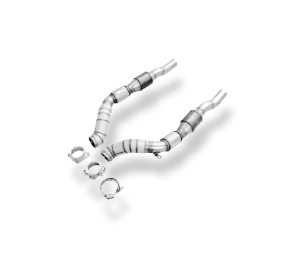 Downpipe de 76 mm para Audi S4/RS4 B5 con catalizador HJS homologado ECE. Fox exhaust