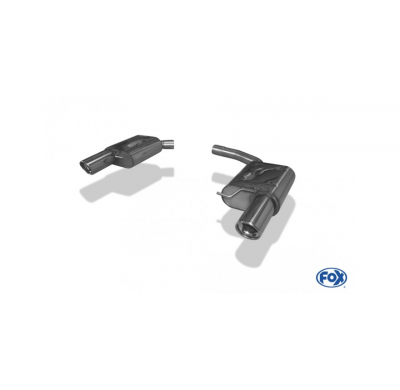 Escape FOX Audi A4/A5 8T - A4/ A5 quattro B8 escape final duplex for 1-pipe - 1x100 type 17 duplex