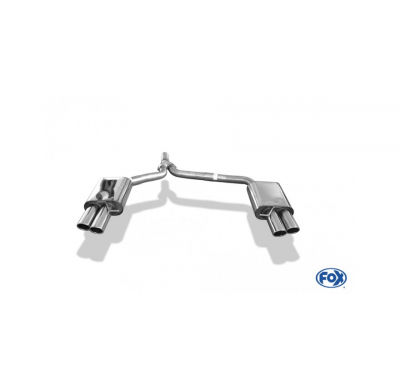 Escape FOX Audi A4/A5 B8 - 2,0l TFSI escape final duplex doble entrada incl. y-adapter pipe &#216;65mm inside - 2x80 17 duplex