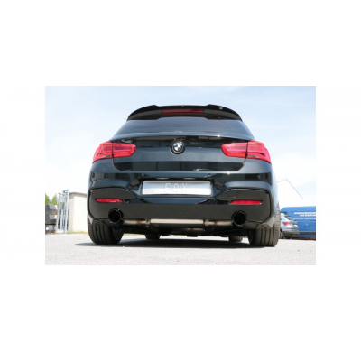 BMW F20/21 - 118i con silenciador OPF Final - 1x100 tipo 25 derecho/izquierdo revestido de negro