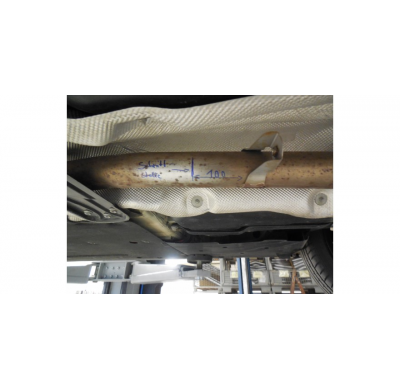 BMW F30 / 31 - 335d Escape trasero FOX salida cruzada derecha / izquierda - 1x90 tipo 25 derecha / izquierda esmalte negro