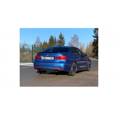BMW F30 / 31 - 330i xDrive - Escape trasero FOX - 1x100 tipo 25 derecho / izquierdo negro - con válvula de escape