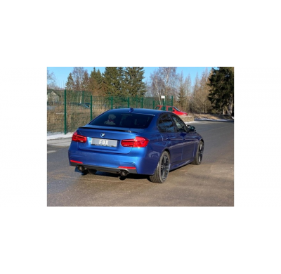 BMW F30 / 31 - 330i xDrive - Escape trasero FOX - 1x100 tipo 25 derecho / izquierdo negro - con válvula de escape
