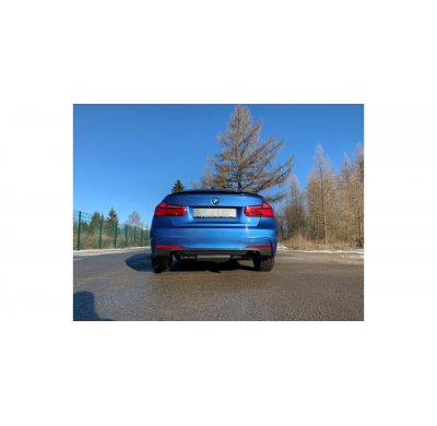 BMW F30 / 31 - 330i xDrive - Escape trasero FOX - 1x100 tipo 25 derecho / izquierdo negro - con válvula de escape