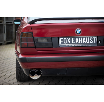 Silenciador final BMW E34 520i con soporte - 2x76 tipo 14 Fox exhaust