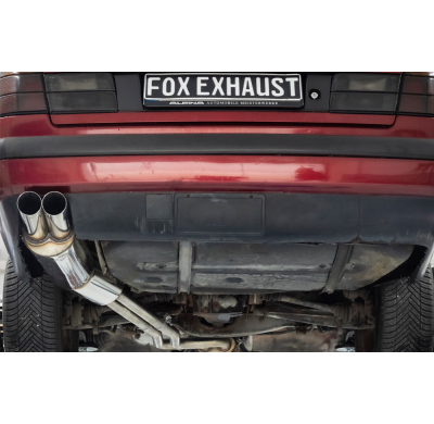 Silenciador final BMW E34 520i con soporte - 2x76 tipo 14 Fox exhaust