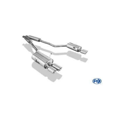 Escape trasero FOX BMW E31 850i derecho / izquierdo con Silenciador delantero FOX - 2x90 tipo 25 derecho / izquierdo