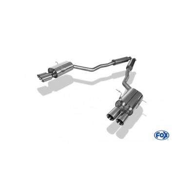 Escape trasero FOX BMW E31 850i derecho / izquierdo con Silenciador delantero FOX - 2x90 tipo 25 derecho / izquierdo