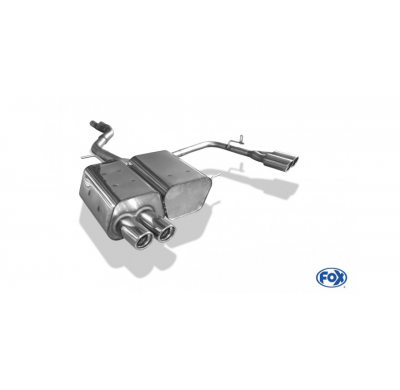 Escape FOX BMW Z4 escape final salida duplex incl. y-tubo conexion 2x50mm - 2x76 17 duplex