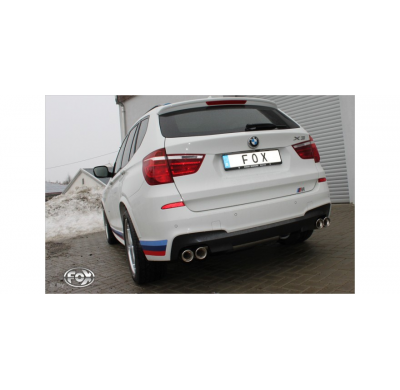 Escape FOX BMW X3 F25 - 3,0l gasolina escape final - 2x90 17 duplex