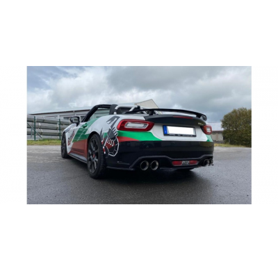 Fiat 124 Spider Abarth- Escape trasero FOX cruzado - salida derecha / izquierda - 2x100 tipo 25 derecha / izquierda