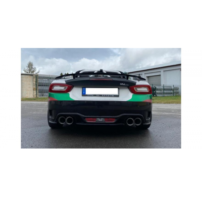 Fiat 124 Spider Abarth- Escape trasero FOX cruzado - salida derecha / izquierda - 2x100 tipo 25 derecha / izquierda