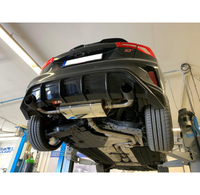 Ford Focus IV ST salida Escape trasero FOX derecha / izquierda - 1x100 tipo 25 derecha / izquierda negro