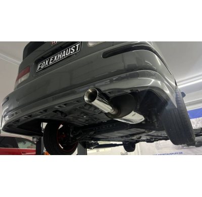 Silenciador trasero de salida única para Honda Civic 6 - Coupé EJ6 - 1x100 Tipo 24 Fox exhaust