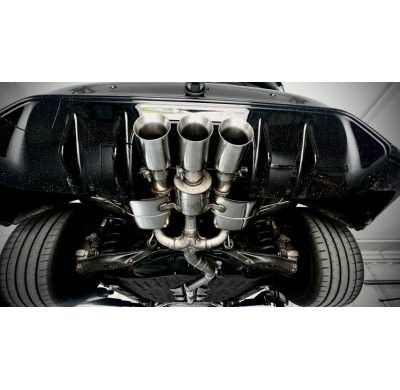 Sistema de escape parcial Honda Civic 11 Type R de 80 mm de OPF que consta de: Fox exhaust