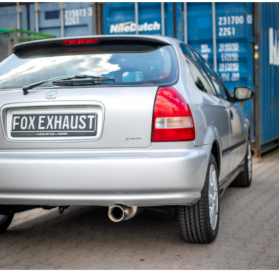 Silenciador trasero y delantero para Honda Civic 6 - EJ9 Hatchback - 1x90 Tipo 24 Fox exhaust