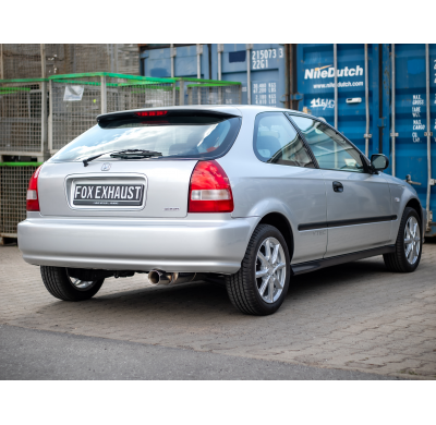 Silenciador trasero y delantero para Honda Civic 6 - EJ9 Hatchback - 1x90 Tipo 24 Fox exhaust