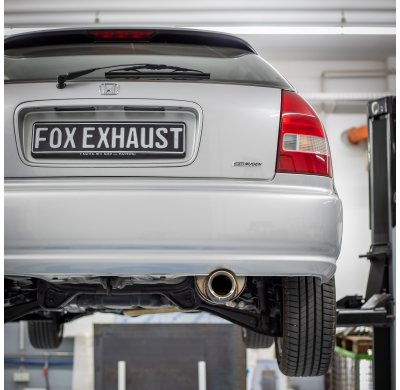 Silenciador trasero y delantero para Honda Civic 6 - EJ9 Hatchback - 1x90 Tipo 24 Fox exhaust
