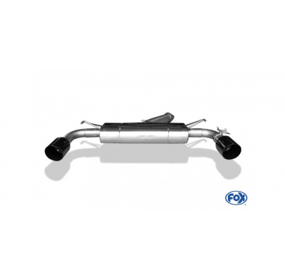 FOX Salida cruzada del Escape trasero derecha / izquierda - 1x114 tipo 25 negro esmaltado brillante Hyundai i30N Performance - N