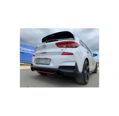 FOX Tubos de escape - 129x106 tipo 32 derecha / izquierda negro esmaltado brillante Hyundai i30N Performance + Fastback Año: 2,0