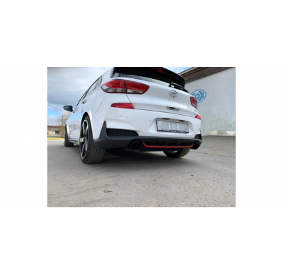 FOX Tubos de escape - 129x106 tipo 32 derecha / izquierda negro esmaltado brillante Hyundai i30N Performance + Fastback Año: 2,0