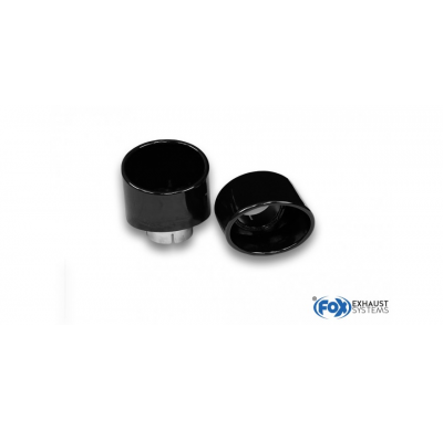 FOX Tubos de escape - 129x106 tipo 32 derecha / izquierda negro esmaltado brillante Hyundai i30N Performance + Fastback Año: 2,0