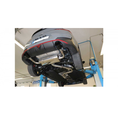 FOX Salida cruzada del Escape trasero derecha / izquierda - 1x114 tipo 25 negro esmaltado brillante Hyundai i30N Performance Fas