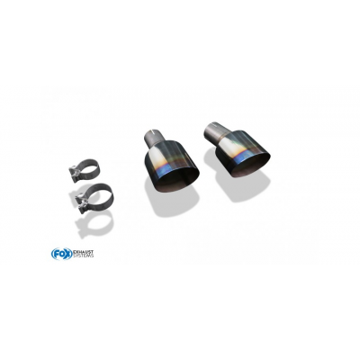 Tubo de escape Hyundai i30N Fastback Facelift para el silenciador original - 1x130 tipo 14 derecho/izquierdo con borde de color