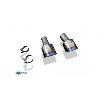 Tubo de escape Hyundai i30N Fastback Facelift para el silenciador original - 1x130 tipo 14 derecho/izquierdo con borde de color