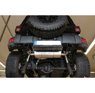 Jeep Wrangler III - JK, salida transversal del silenciador final derecha/izquierda Fox exhaust