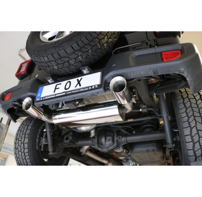 Jeep Wrangler IV - Escape trasero FOX JL salida cruzada derecha / izquierda - 1x100 tipo 25 derecha / izquierda