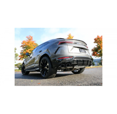 Lamborghini Urus Escape deportivo con válvulas de escape - 2x115x85 tipo 38 derecho/izquierdo revestido de negro
