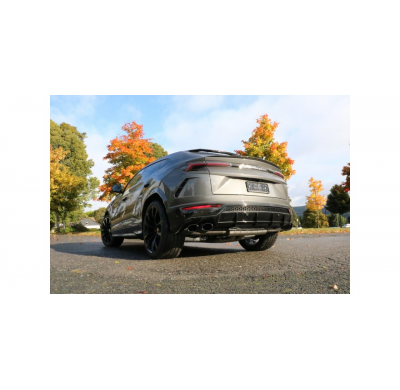 Lamborghini Urus Escape deportivo con válvulas de escape - 2x115x85 tipo 38 derecho/izquierdo revestido de negro