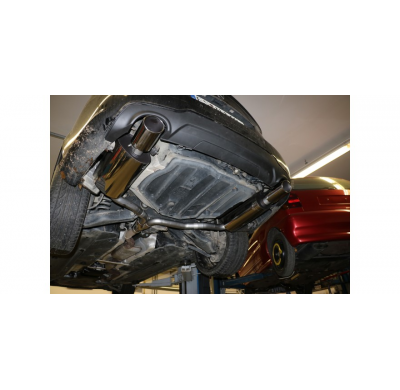 Mercedes Clase C 4 cilindros - Escape trasero FOX W204 / S204 derecho / izquierdo con conexión en Y - 115x85 tipo 32 derecho / i