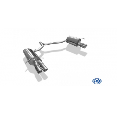 Escape FOX Mercedes C-Class 4-cylinders Coupe C204 escape final duplex incl. y-tubo conexion - 2x70 16 duplex