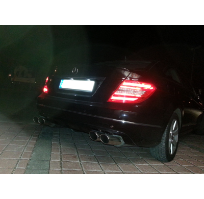 Escape FOX Mercedes C-Class 4-cylinders Coupe C204 escape final duplex incl. y-tubo conexion - 2x115x85 32 duplex