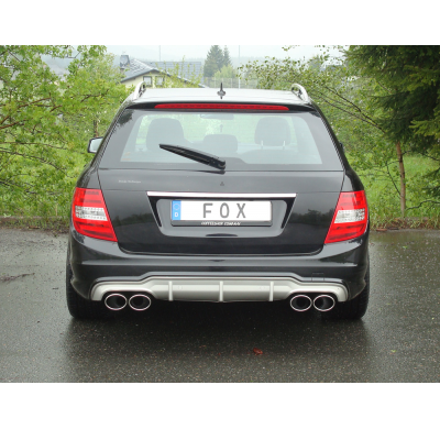 Escape FOX Mercedes C-Class 4 cylinders - W204/S204 AMG-Paket+C63 inset escape final duplex with y-connection - 2x115x85 32 dupl
