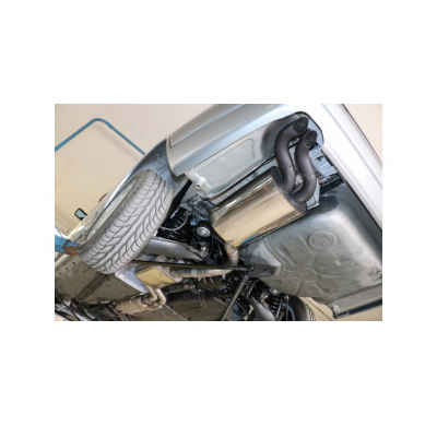 Escape deportivo Mercedes E-Klasse W124 Cabrio Ø70mm - 2x55 tipo 28 (dieseloptic - visible por detrás)