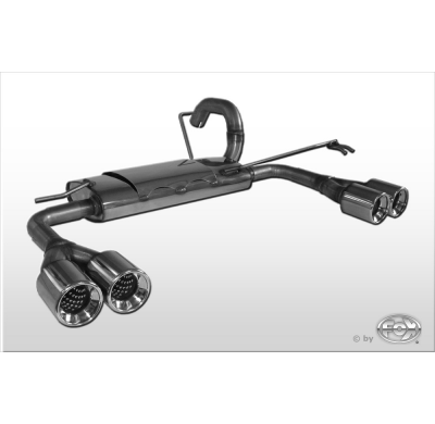 Escape FOX Mitsubishi Colt - Z30/ CZ3/ CZT - 3-puertas / Smart Fourfour escape final salida duplex - 2x80 13 duplex