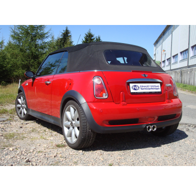 Escape FOX Mini Cooper S Cabrio R52 escape final duplex salida central - 2x76 13
