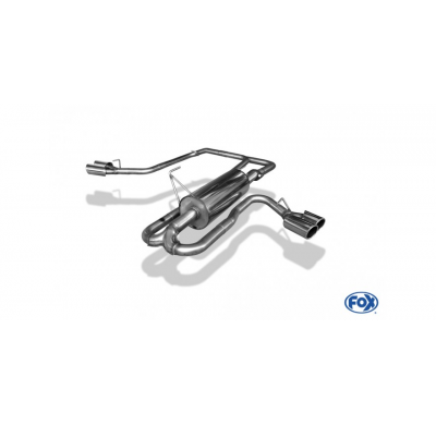 Escape FOX Nissan Navara D40 escape final exit laterally right and left on the vehicle - 2x90 16 duplex