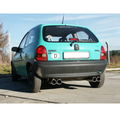 Escape FOX Opel Corsa B escape final salida duplex - 2x80 13 duplex
