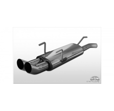 Escape FOX Opel Astra F-CC escape final 3 puntos de fijacion en la entrada - 2x76 18