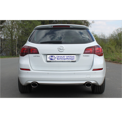 Opel Astra J Sports Tourer 1,4l Escape trasero FOX salida cruzada derecha / izquierda - 115x85 tipo 32 derecha / izquierda