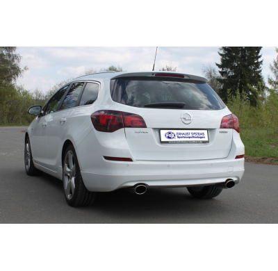 Opel Astra J Sports Tourer 1,4l Escape trasero FOX salida cruzada derecha / izquierda - 115x85 tipo 32 derecha / izquierda