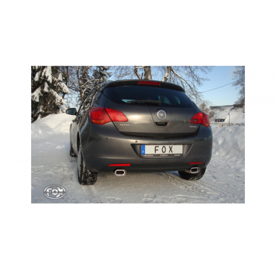 FOX Escape trasero salida cruzada derecha / izquierda - 135x80 tipo 53 Opel Astra J sedán Año:Desde 2009 1,6l 125/132/147kW