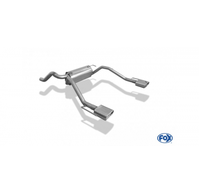 FOX Escape trasero salida cruzada derecha / izquierda - 135x80 tipo 53 Opel Astra J sedán Año:Desde 2009 1,6l 125/132/147kW