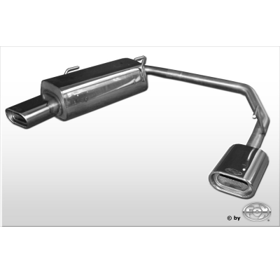 Escape FOX Peugeot 206 S16/ S16 Cabrio escape final salida duplex - 135x80 53 duplex