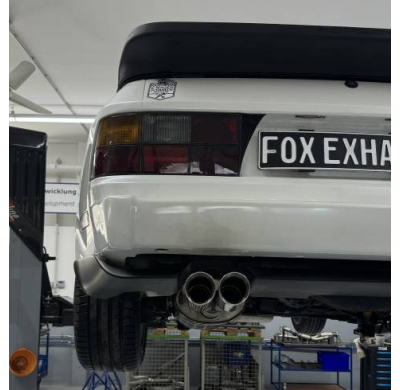 Porsche 944 Sistema parcial compuesto por silenciador trasero y delantero Fox exhaust