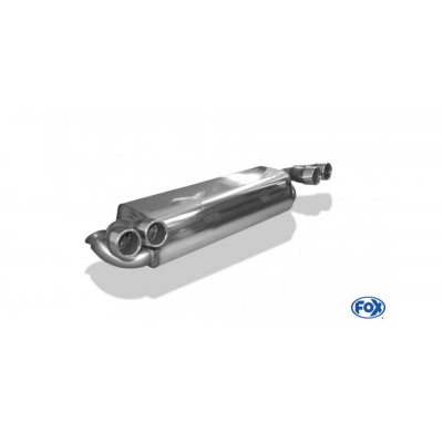 Escape FOX Renault Clio II V6 escape final cross salida duplex - 2x76 12 duplex - with polished facia